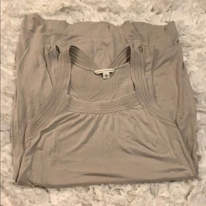 Cream banana republic double layer sun dress